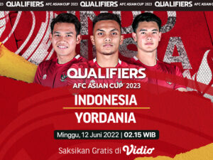 Indonesia vs Yordania di Kualifikasi Piala Asia 2023