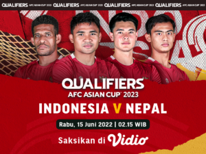 live streaming Indonesia vs Nepal di Kualifikasi Piala Asia 2023
