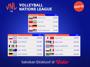 Simak Jadwal dan Link Live Streaming VNL 2022 Putra Pekan Ini