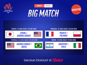 VNL 2022 Live Big Match