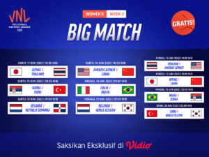 Live Streaming Amerika Serikat vs Cina: Jadwal VNL 2022 Putri