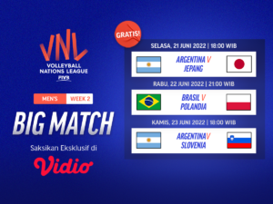 Live Streaming Brazil vs Polandia: Big Match VNL 2022 Putra