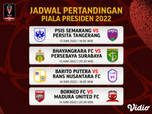 Jadwal Piala Presiden 2022