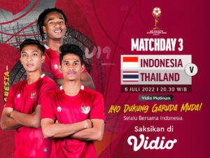 Live Streaming Indonesia vs Thailand di Piala AFF U-19 2022