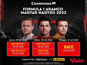 Jadwal Lengkap F1 GP Hungaria 2022 Akhir Pekan Ini