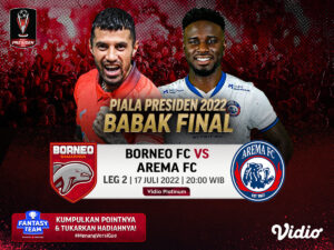 Live Streaming Borneo FC vs Arema FC di Final Piala Presiden 2022 Leg 2