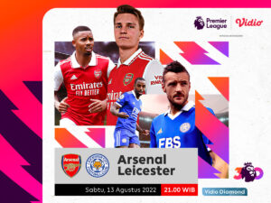 Link Live Streaming Arsenal vs Leicester City di EPL 2022/23