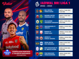Jadwal Lengkap BRI Liga 1 2022-2023 Pekan Ke-7
