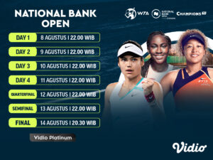 Jadwal Lengkap WTA Tour 2022 National Bank Open Toronto