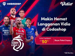 Langganan Vidio Makin Hemat Lewat Codashop, Bayar Pakai GoPay Cashback 50%
