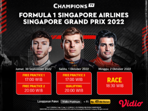 Jadwal F1 GP Singapura 2022