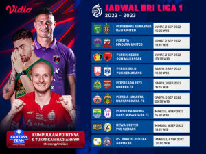 Jadwal BRI Liga 1 2022/23 Pekan 8
