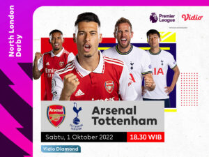 Link Live Streaming Arsenal vs Tottenham di Liga Inggris 2022/23