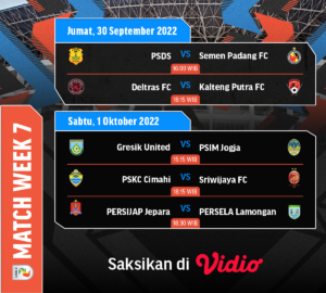 Jadwal Lengkap Liga 2 2022 di Vidio