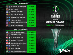 Jadwal Liga Konferensi Eropa 2022/23 Matchday 1