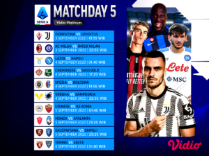 Jadwal Lengkap Serie A 2022/23 Pekan 5