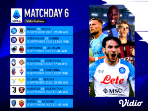 Jadwal Serie A Italia 2022/23 Pekan 6