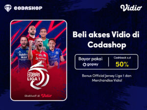 Langganan Vidio di Codashop, Raih Hadiah & Promo Cashback GoPay 50%