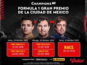 Jadwal F1 GP Meksiko 2022