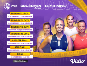 Jadwal WTA Tour 2022 Guadalajara Open Akron