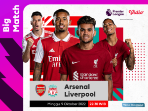Link Live Streaming Arsenal vs Liverpool di Premier League 2022/23
