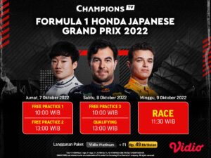 Jadwal F1 GP Jepang 2022 di Sirkuit Suzuka