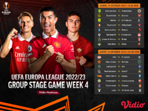 Jadwal Siaran Langsung Liga Europa 2022/23 Matchday 4