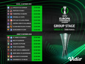 Jadwal Liga Konferensi Eropa 2022/23 Matchday 4
