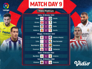 Jadwal La Liga 2022/23 Pekan 9