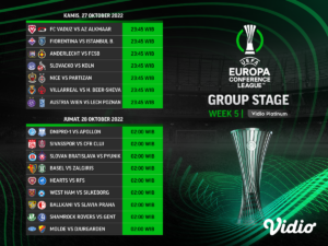 Jadwal Lengkap Liga Konferensi Eropa 2022/23 Matchday 5