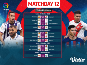 Jadwal Lengkap Liga Spanyol 2022/23 Pekan 12