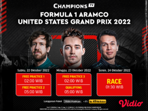 Jadwal F1 GP Amerika Serikat 2022
