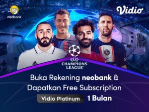 Buka Akun neobank & Gratis Langganan 1 Bulan Vidio Platinum!