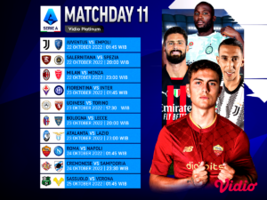 Jadwal Serie A Italia 2022/23 Pekan 11