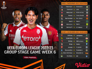 Jadwal Liga Europa 2022/23 Matchday 6
