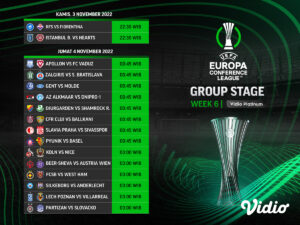 Jadwal Liga Konferensi Eropa 2022/23 Matchday 6