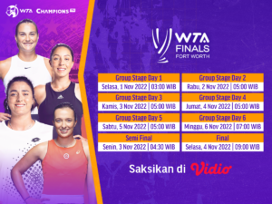 Jadwal Lengkap WTA Finals Fort Worth 2022