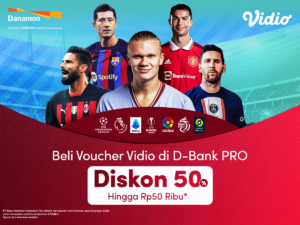 Beli Voucher Vidio di D-Bank PRO, Diskon Paket Vidio Sampai 50%