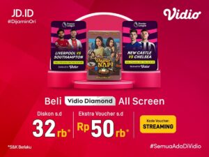 Langganan Vidio Diamond, Dapat Ekstra Voucher 50 Ribu dari JD.ID!