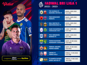 Jadwal Lengkap dan Link Streaming BRI Liga 1 Pekan Ke-13, 8-11 Desember 2022 di Vidio