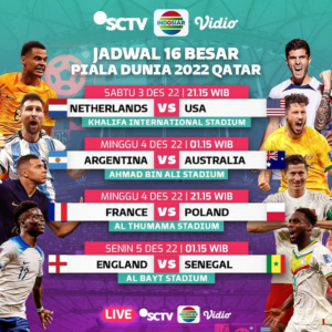 Jadwal FIFA World Cup Qatar 2022 Babak 16 Besar