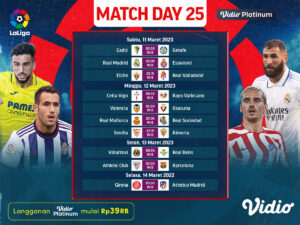 Siaran langsung Liga Spanyol 2022/2023 matchday 25