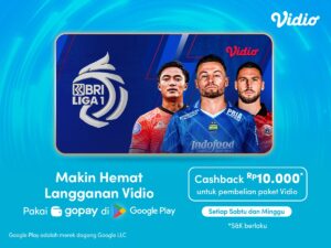 Beli Paket Vidio, Dapatkan Cashback GoPay hingga 10.000 Tanpa Minimum Transaksi!