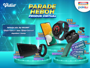 Beli Voucher Vidio di Indomaret,Dapatkan Stamp & Tukar Dengan Hadiah Menarik!