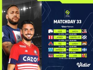 Jadwal Live Streaming Liga Prancis Matchweek 33