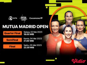 Jadwal WTA 1000 Mutua Open Babak Quarter Final
