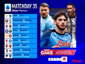 Jadwal Live Streaming Liga Italia Matchday 35