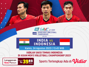 link streaming AVC Championship Indonesia vs India