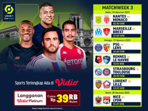 jadwal dan live streaming Ligue 1