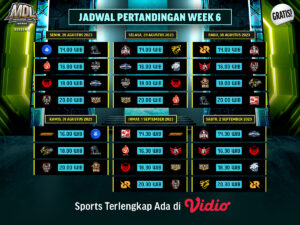 Jadwal live streaming MDL Season 8 Week 6 di Vidio